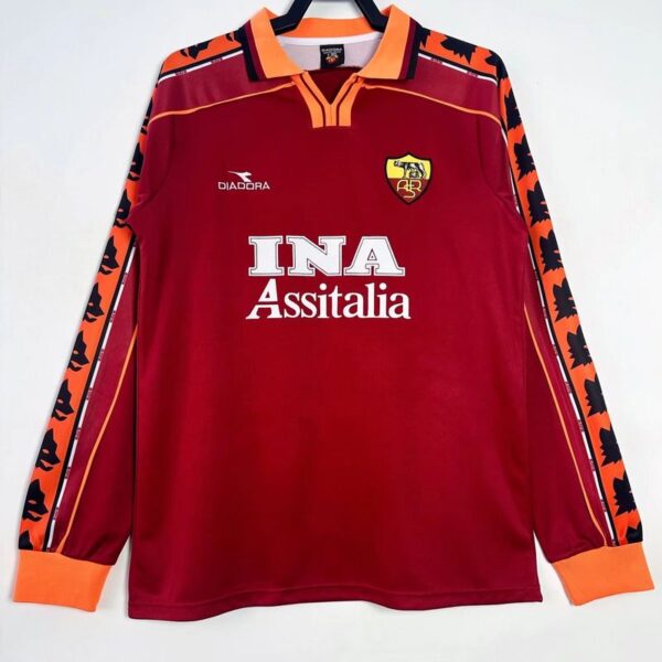Retro AS Roma 1998-1999 home Long Sleeve