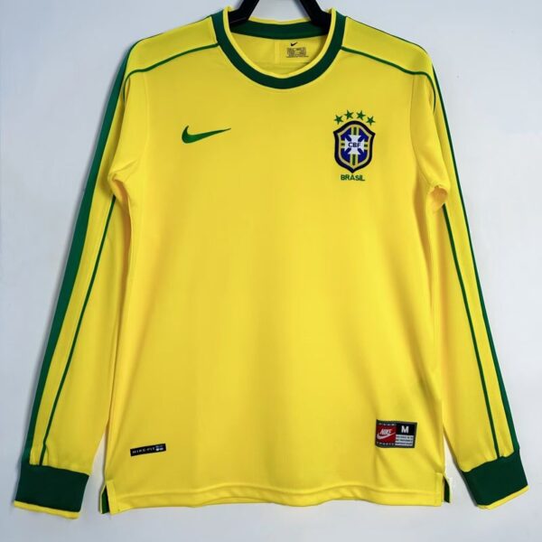 Retro Brazil national 1998 home Long Sleeve