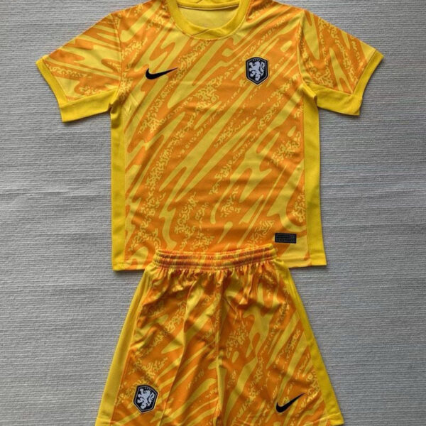 Kid Size Netherlands national 2024 yellow Goalkeeper