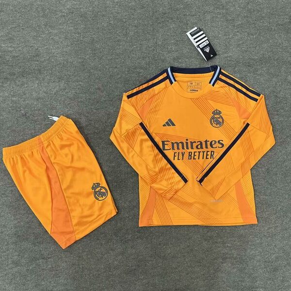 Kid Size Real Madrid 2024-2025 away Long Sleeve