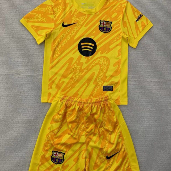Kid Size FC Barcelona yellow Goalkeeper