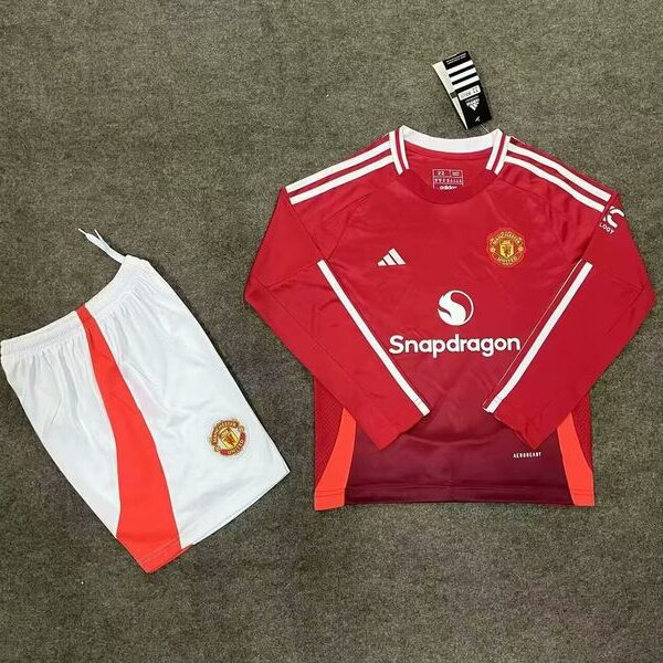 Kid Size Manchester United 2024-2025 home Long Sleeve