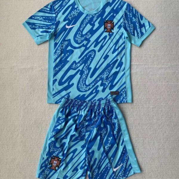 Kid Size Portugal national blue Goalkeeper