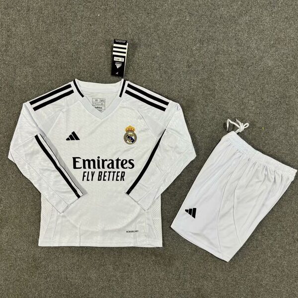 Kid Size Real Madrid 2024-2025 home Long Sleeve