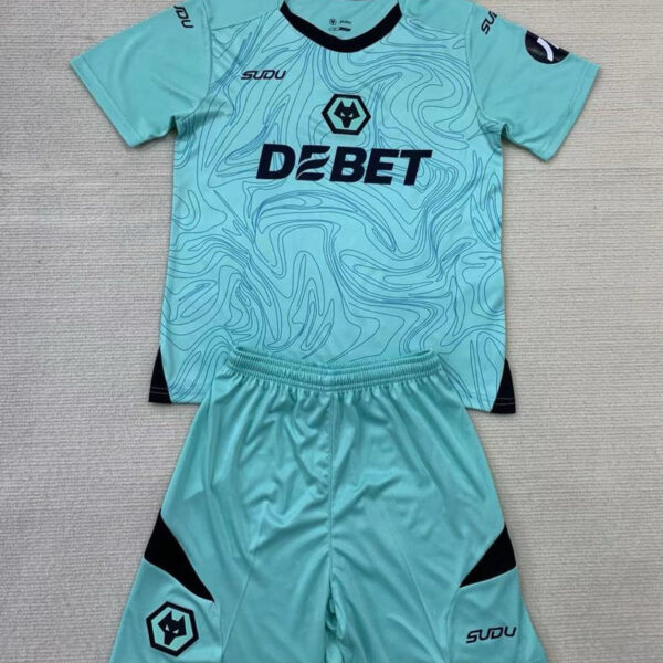 Kid Size Wolverhampton Wanderers blue GK Jersey