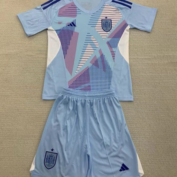Kid Size Spain national blue Goalkeeper