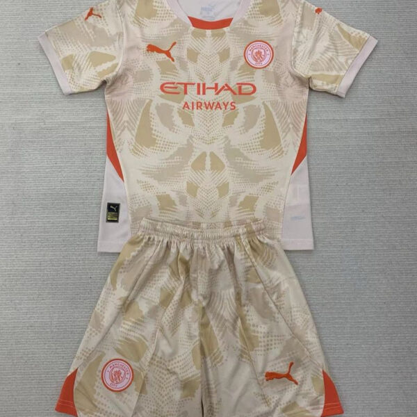 Kid Size Manchester City golden Goalkeeper