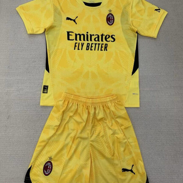 Kid Size AC Milan 2024-2025 yellow Goalkeeper