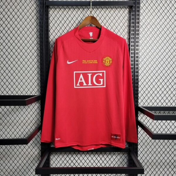 Retro Manchester United 2007-2008 UCL  home Long Sleeve