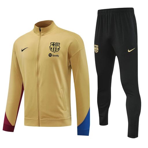 Barcelona 2024-2025 Long Zip Jacket Training Suit Jersey Set