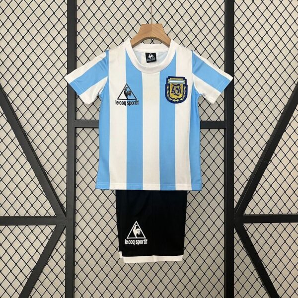 Retro Kid Size Argentina national 1986 home game